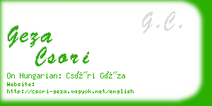 geza csori business card